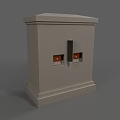 Gray Electrical Utility Box Enclosure With Dual Knobs And Handle