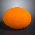 Citrus Plant Fruit Orange Round Shape With Textured Surface And Gray Background Reflection