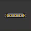 Industrial Equipment With Yellow Cylindrical Components On Metal Frame And Support Brackets