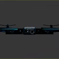 Advanced Blue Quadcopter Drone with Camera and Modern Design for Space Exploration