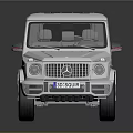 Silver Mercedes G Class SUV With Bold Design And Red Accent Wheels