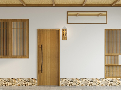 Japanese-style door and window model