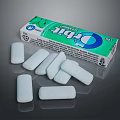 Orbit Chewing Gum With Fresh Mint Flavor And White Pieces In Green Packaging