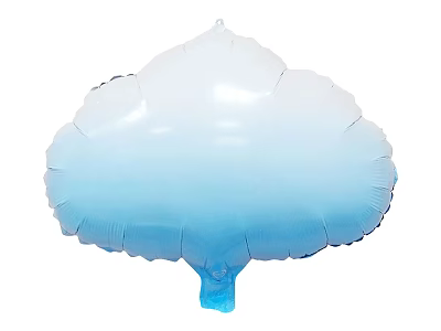 Light Blue And White Gradient Decorative Balloon For Daily Household Use 3d model