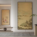 New Chinese Decorative Painting Hanging Painting 3d model