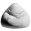 Cozy Brown and White Velvet Bean Bag Chair for Living Room Seating