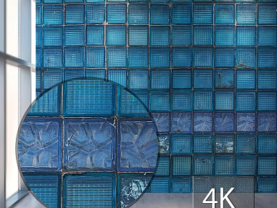 Blue Grid Pattern Components Wall Featuring Circular Element And 4K Detail 3d model