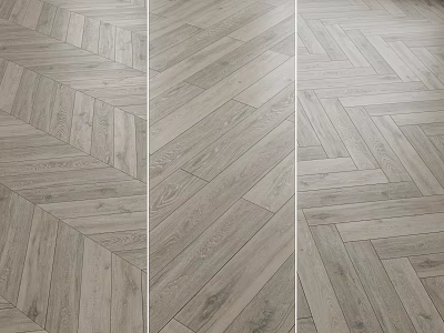 Modern Wooden Flooring Featuring Various Installation Patterns Including Herringbone And Straight Lay 3d model