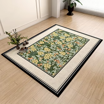 Vintage Middle Ancient Carpet Living Room Carpet Hotel Carpet Restaurant Carpet 3d model