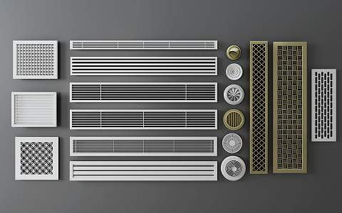 Modern air conditioner air outlet air conditioner outlet 3d model