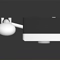 Instant Electric Water Heater With White And Black Design Control Panel And Shower Head
