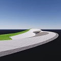 Modern Outdoor Chair Design With Green Lawn Blue Sky And Waterfront View