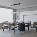 Modern table combination 3d model