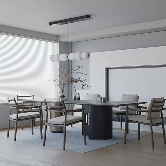 Modern table combination 3d model