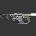 Modern Tactical Weapon With Mechanical Structure White Barrel Gear System And Magazine