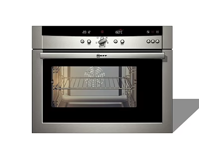 Stainless Steel Electric Oven With Digital Control And Interior Rack For Kitchen 3d model