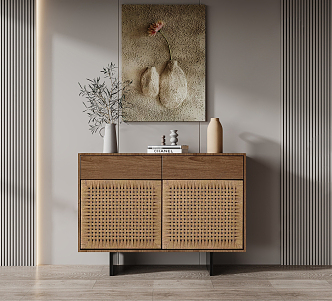 Quiet Sideboard Rattan Sideboard 3d model