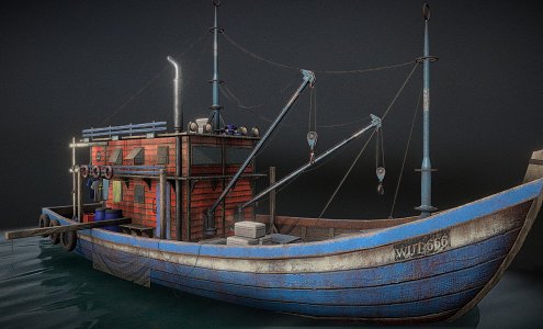 Fishing boat 3d model