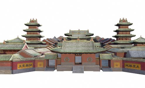 Chinese Temple Shaolin Temple 3d model