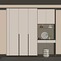 Modern Simple Wardrobe Dressing Table 3d model