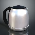 Silver Stainless Steel Insulated Household Thermos With Black Handle And Lid