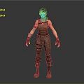 Game And Movie Character Wearing Brown Vest Outfit With Headscarf Knee Pads And Boots