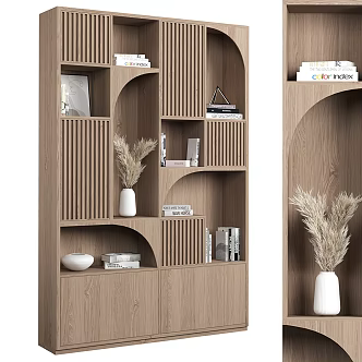 Modern Bookcase Locker 3d model