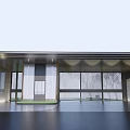 Modern gate entrance gatehouse 3d model
