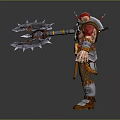Armored Warrior Character Confronting Fierce Dragon Creature In Mythical Battlefield