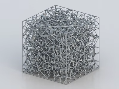 Gray Cube Decorative Ornament Set with Hollow Out Honeycomb Lattice Structure for Modern Home Decoration 3d model