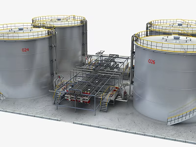 modern oil tank storage tank 3d model modern oil tank storage tank 3d model