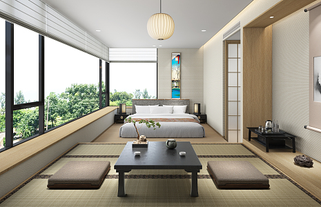 Japanese Guest Room Homestay Guest Room 3d model