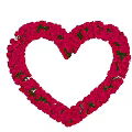 Heart Shaped Red Rose Wreath Photo Check In Spot With Romantic Ambiance