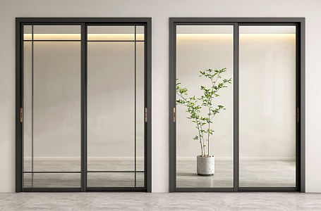 Modern sliding door glass sliding door glass door 3d model