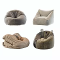 Stylish Bean Bag Chairs With Different Designs Round Square Striped And Ear Shaped