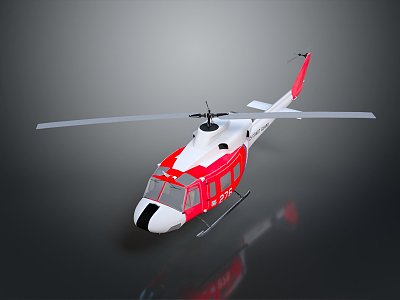 Modern Helicopter Civil Helicopter Homemade Helicopter Aircraft 3d model