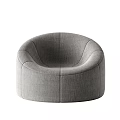 Comfortable Gray Round Modern Fabric Bean Bag Chair For Living Room