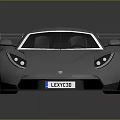 Silver High Performance Sports Car with Sleek Aerodynamic Design Large Rear Spoiler and Alloy Wheels