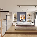Elegant Modern Apartment Interior With Open Layout Staircase Living Room And Kitchen