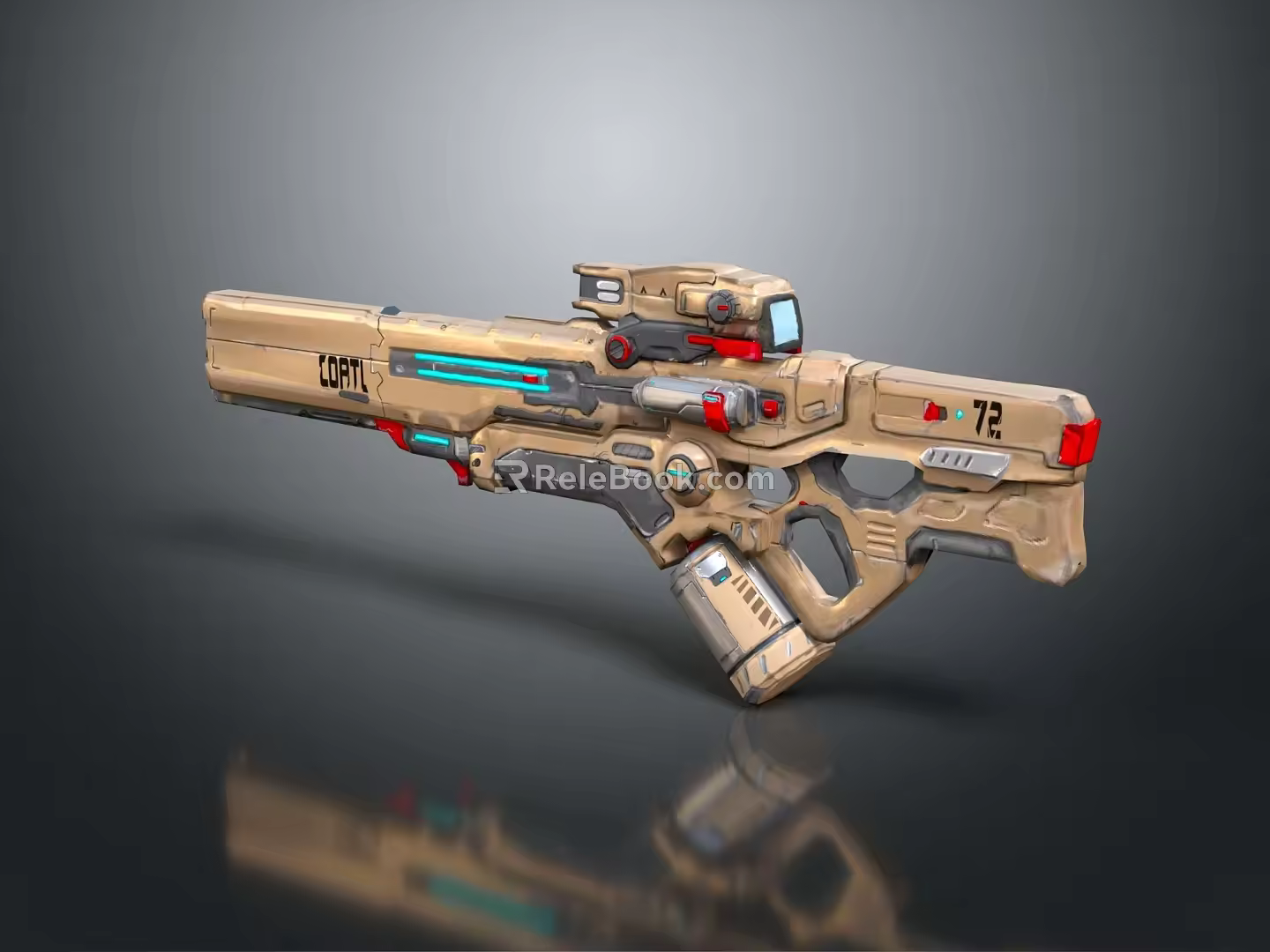 Modern sci-fi rifle sci-fi sniper rifle laser pulse gun pulse gun 3d model