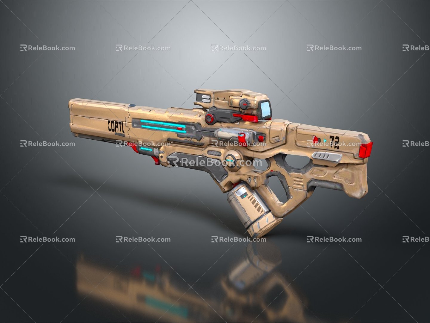 Modern sci-fi rifle sci-fi sniper rifle laser pulse gun pulse gun model