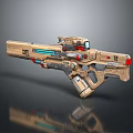 Modern sci-fi rifle sci-fi sniper rifle laser pulse gun pulse gun 3d model