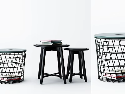 Modern round several sides several combinations 3d model