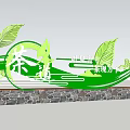 Green Tea Ceremony Outdoor Landscape With Tea Leaves And Cup Sculpture