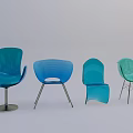 Modern Transparent Blue Accent Chairs With Various Stylish Designs And Metal Bases
