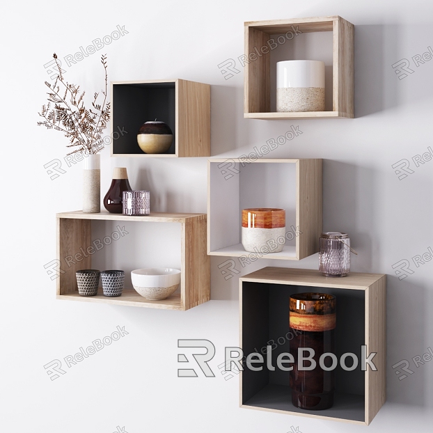 Bookshelf Decorative Rack model