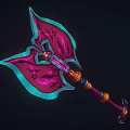 Axe Cartoon Axe Cartoon Weapon Hand Painted Axe Style Axe Hand Painted Tomahawk 3d model