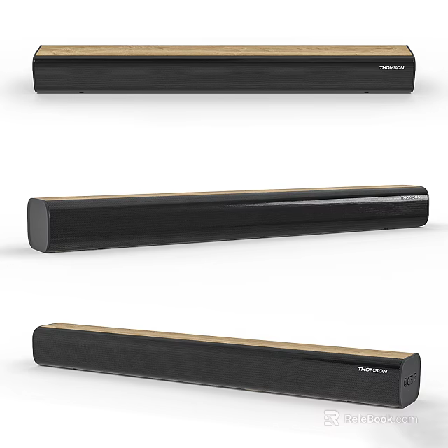 Modern Soundbar Speakers With Three Stylish Designs And Sleek Black Finish For Home Audio System 3d model 
