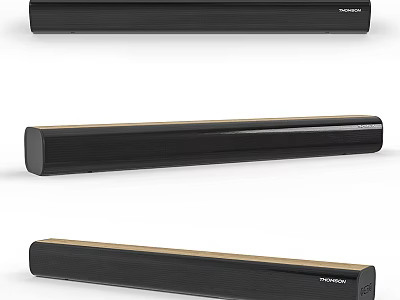 Modern Soundbar Speakers With Three Stylish Designs And Sleek Black Finish For Home Audio System 3d model