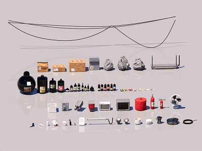 Modern daily necessities living facilities supplies 3d model